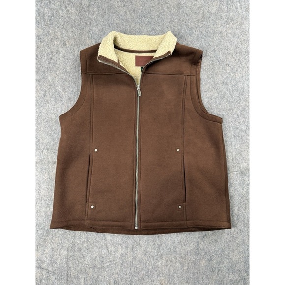 Lauren Ralph Lauren Jackets & Blazers - Lauren Ralph Lauren Original‎ Dry Goods Faux Suede Vest Brown w/Sherpa Sz P/S